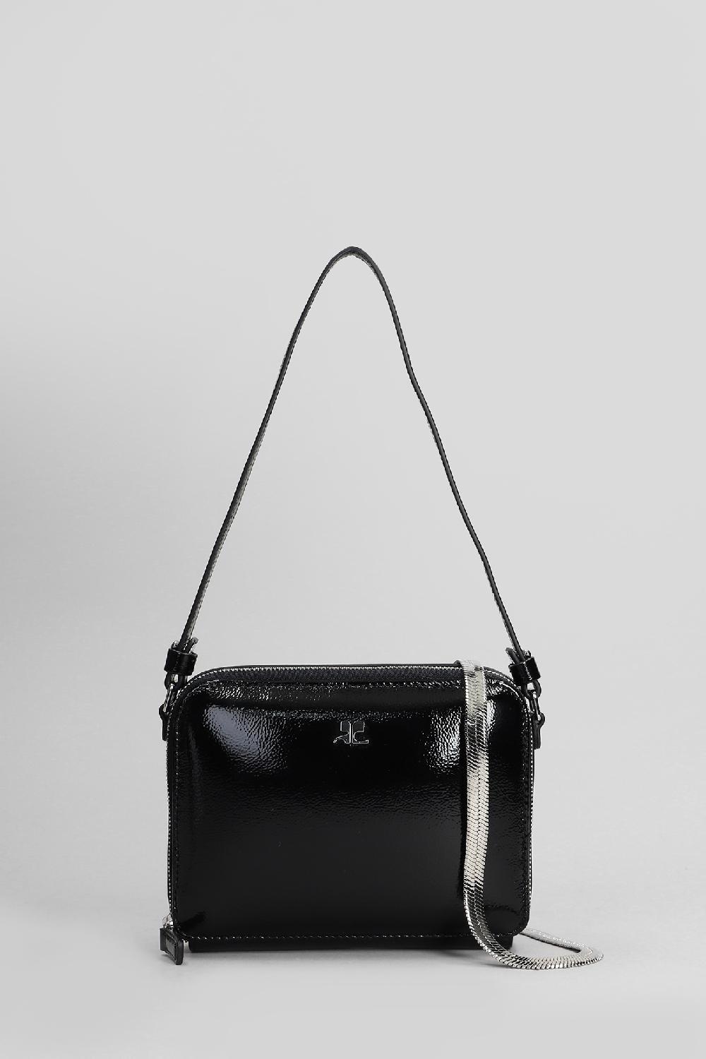 Deliberti Courreges Borsa a spalla in pelle nera cod. 408107 - Deliberti The Luxury Shopping
