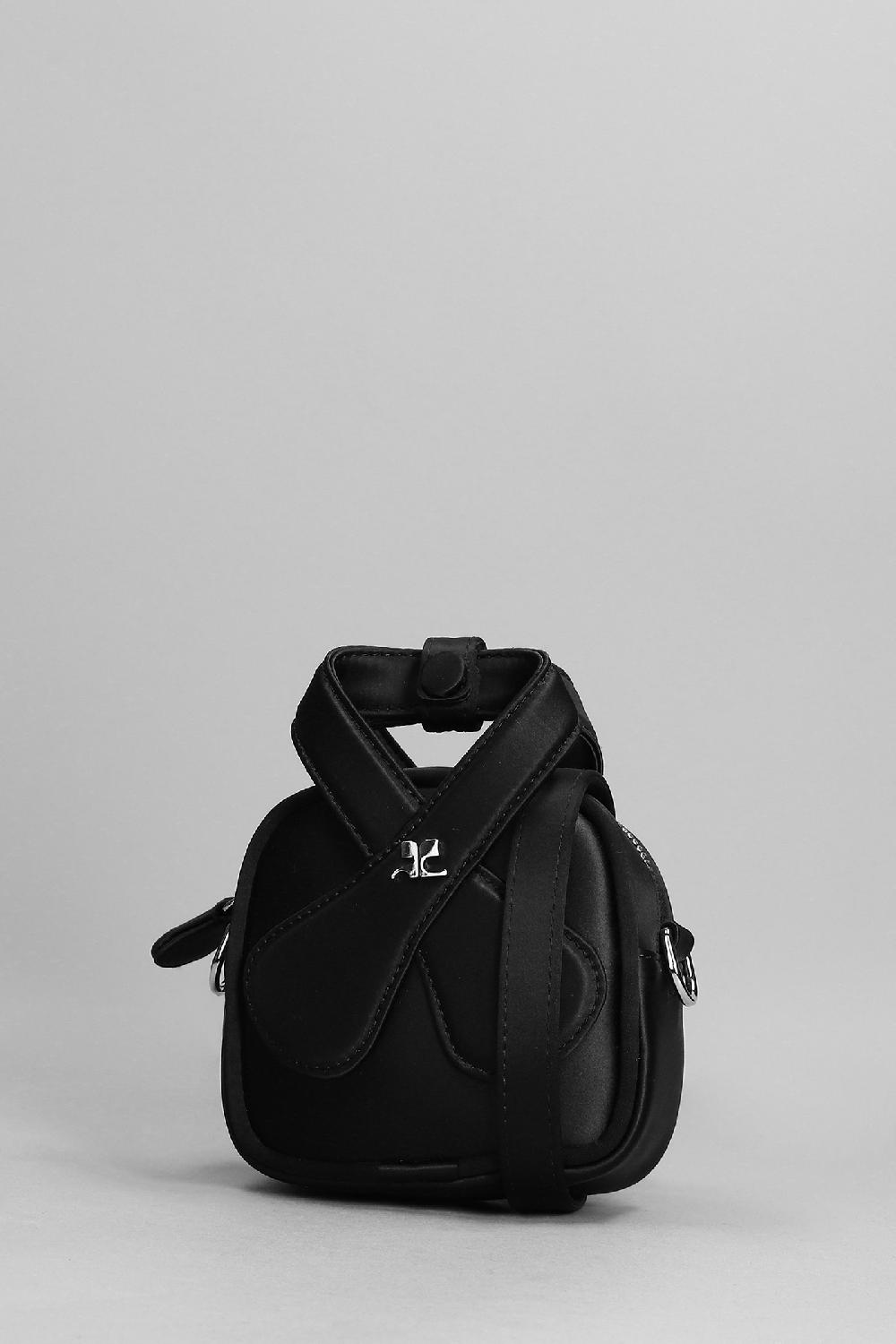 Deliberti Courreges Borsa A Spalla In Tessuto Nero Cod. 360429 - Deliberti The Luxury Shopping