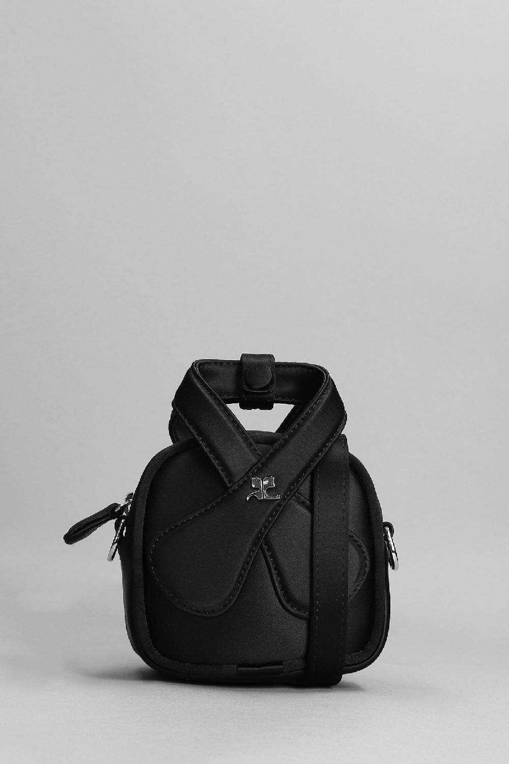 Deliberti Courreges Borsa a spalla in tessuto nero cod. 360429 - Deliberti The Luxury Shopping