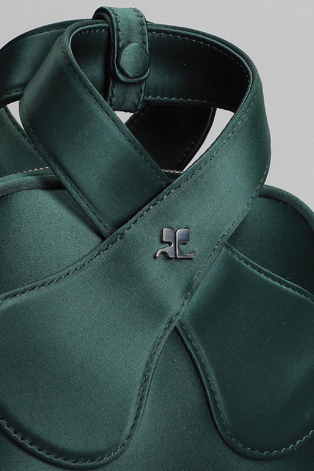 Deliberti Courreges Borsa A Spalla In Tessuto Verde Cod. 360430 - Deliberti The Luxury Shopping