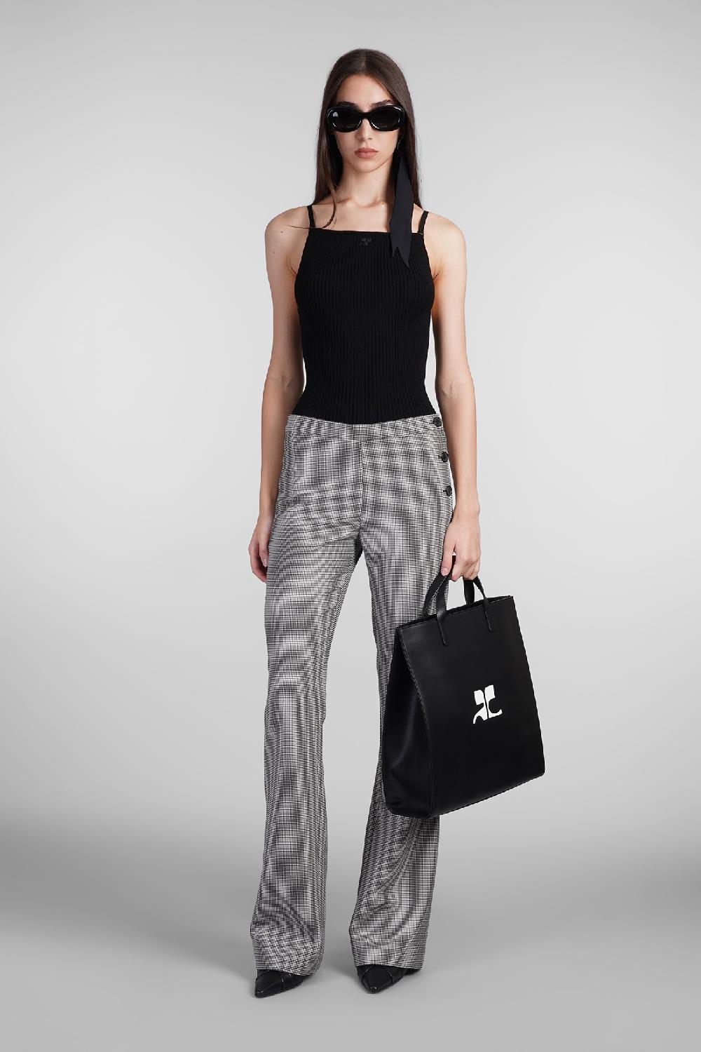 Deliberti Courreges Canotta In Viscosa Nera Cod. 408571 - Deliberti The Luxury Shopping