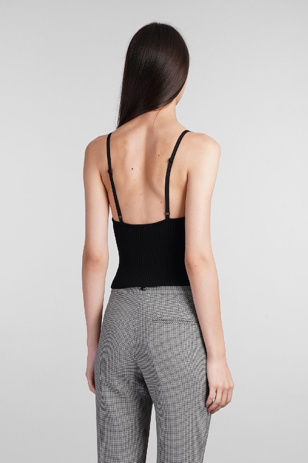 Deliberti Courreges Canotta In Viscosa Nera Cod. 408571 - Deliberti The Luxury Shopping