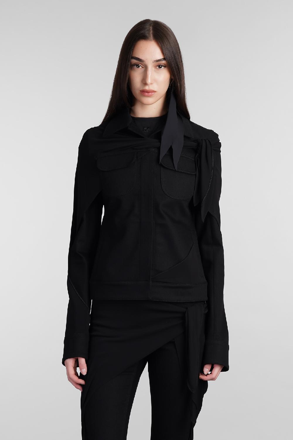 Deliberti Courreges Giacca casual in cotone nero cod. 409188 - Deliberti The Luxury Shopping