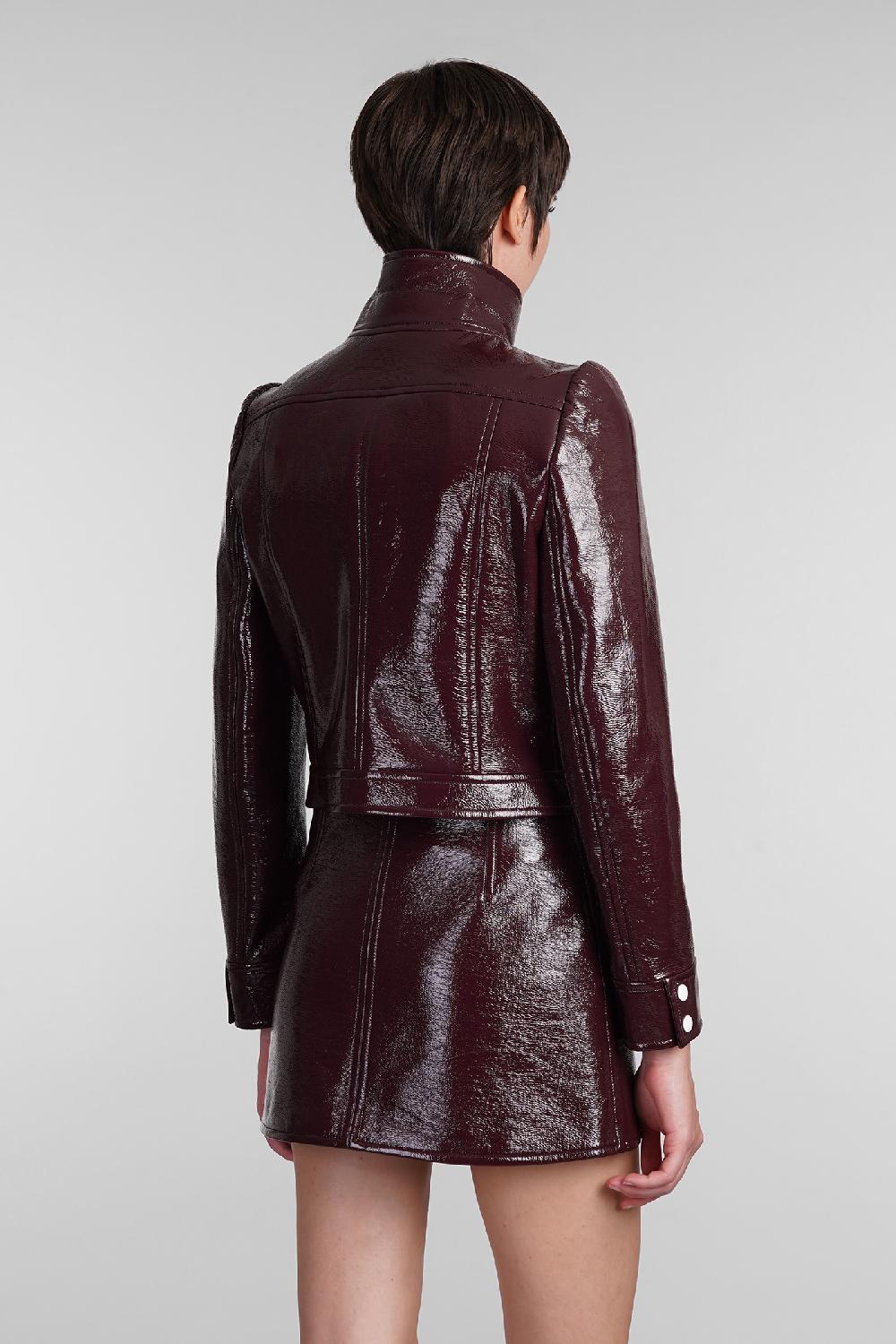 Deliberti Courreges Giacca Casual In Poliuretano Bordeaux Cod. 408099 - Deliberti The Luxury Shopping