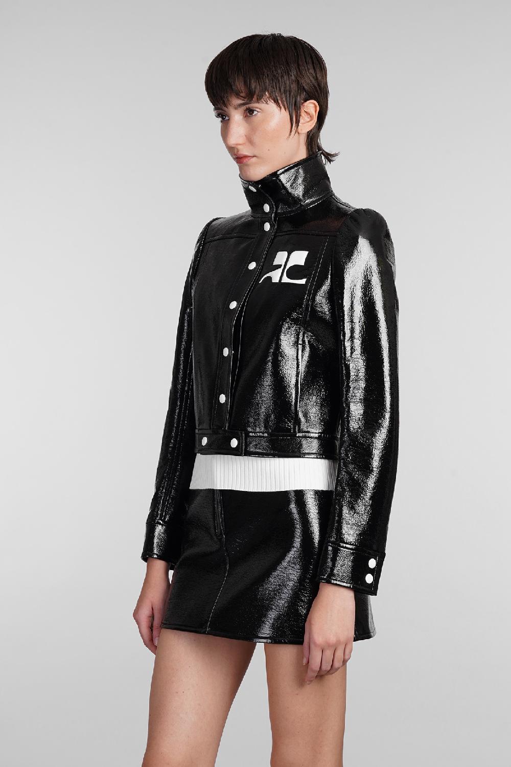 Deliberti Courreges Giacca Casual In Poliuretano Nero Cod. 408098 - Deliberti The Luxury Shopping