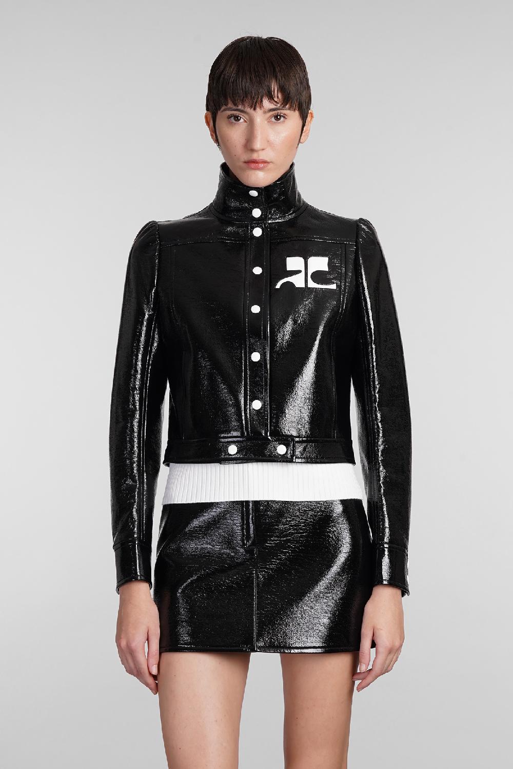 Deliberti Courreges Giacca casual in poliuretano nero cod. 408098 - Deliberti The Luxury Shopping