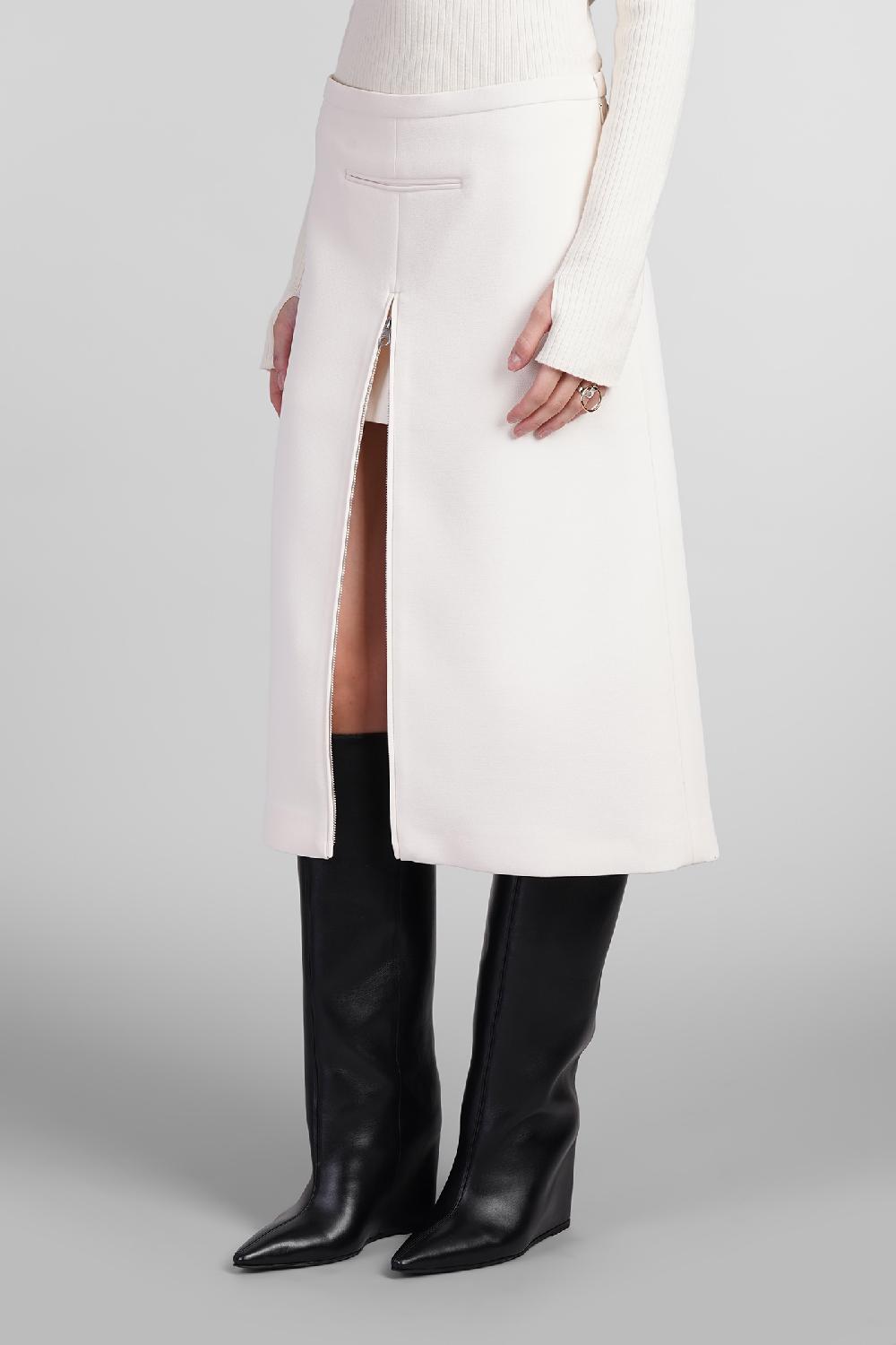 Deliberti Courreges Gonna In Poliestere Beige Cod. 408120 - Deliberti The Luxury Shopping