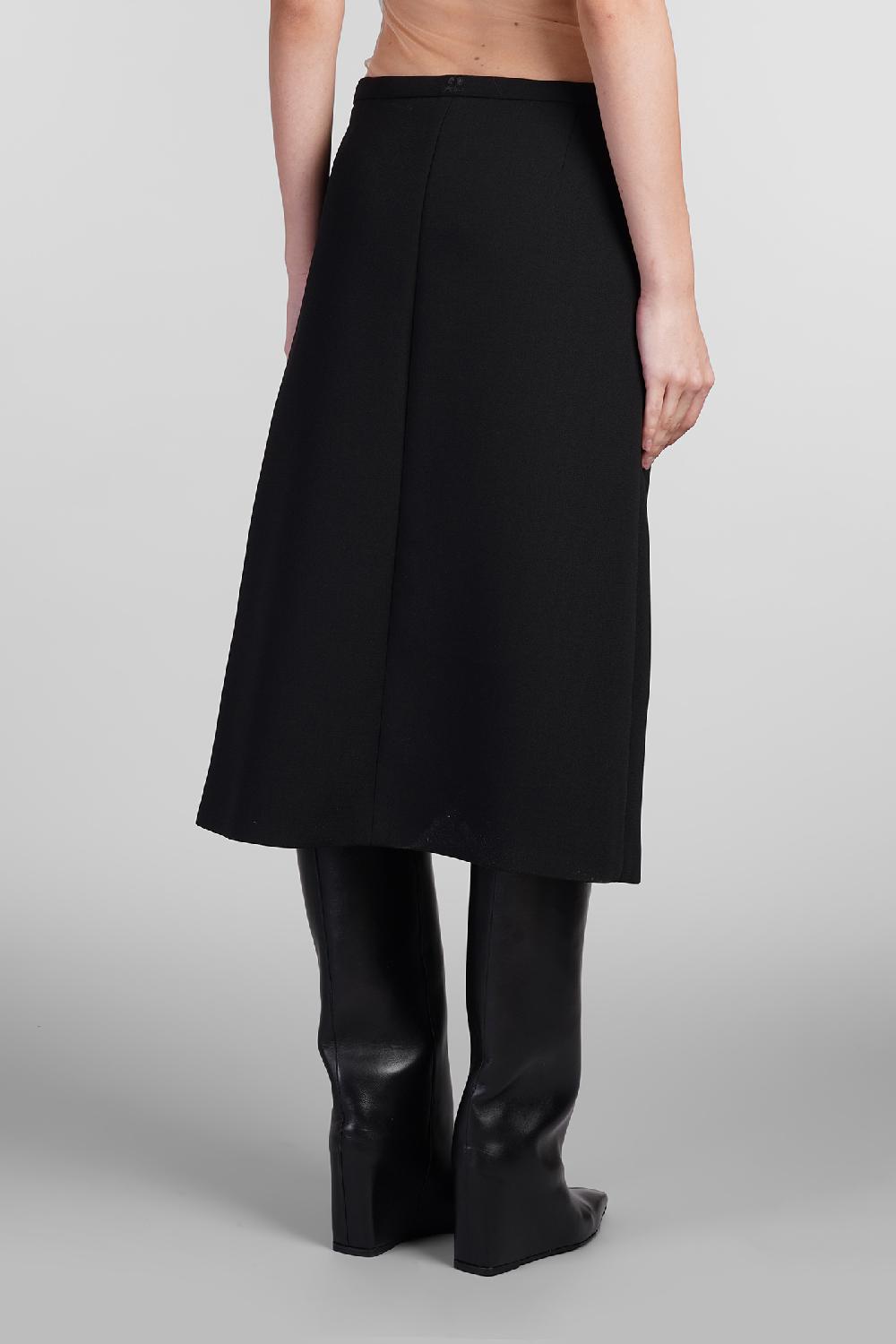 Deliberti Courreges Gonna In Poliestere Nero Cod. 408121 - Deliberti The Luxury Shopping