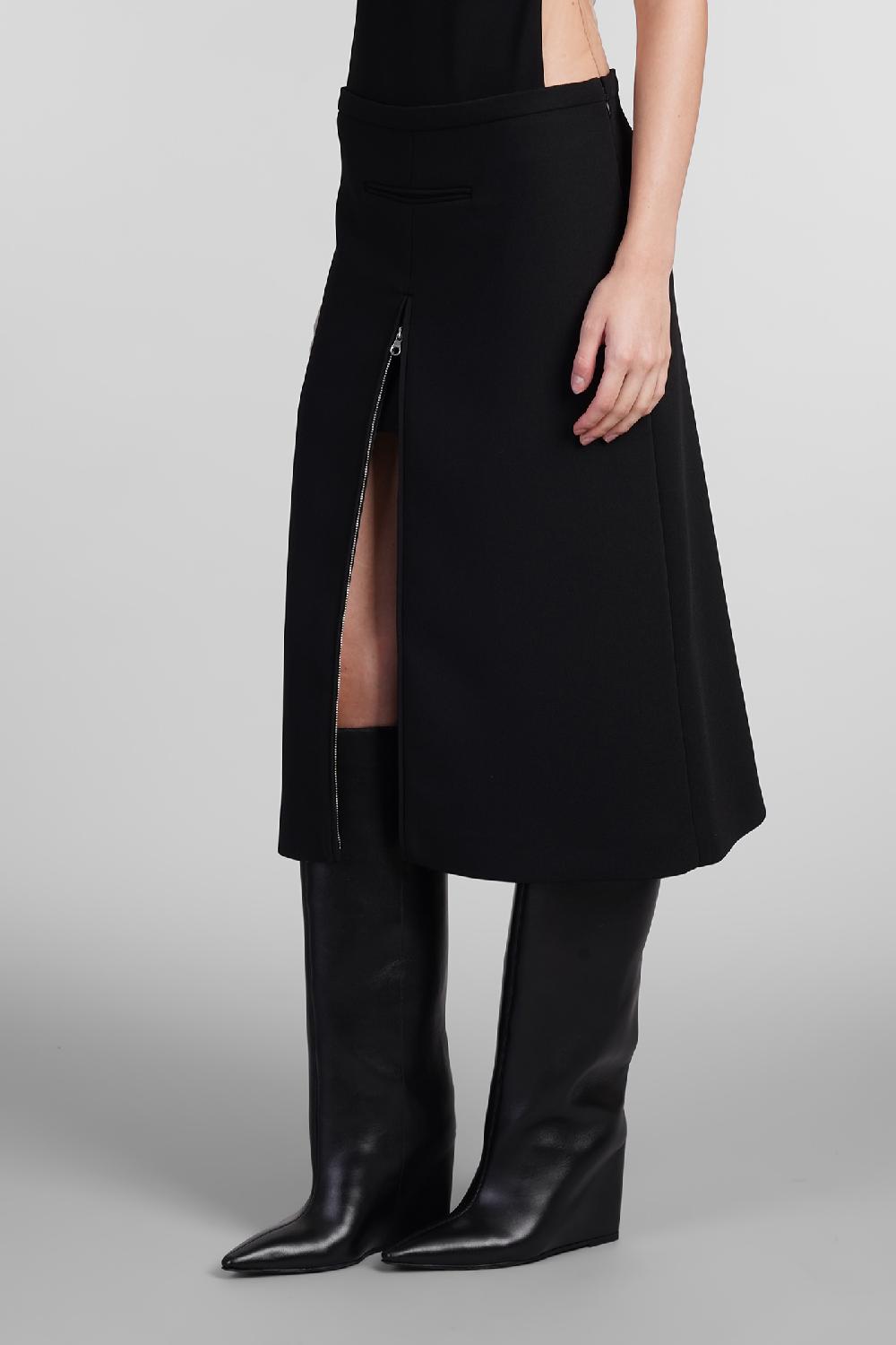 Deliberti Courreges Gonna In Poliestere Nero Cod. 408121 - Deliberti The Luxury Shopping