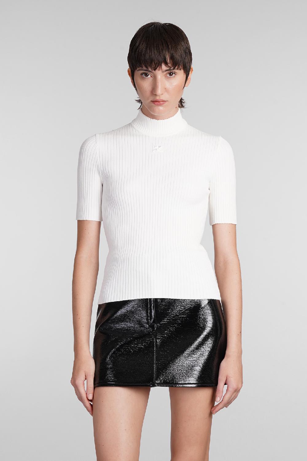 Deliberti Courreges Maglia in viscosa bianca cod. 408095 - Deliberti The Luxury Shopping