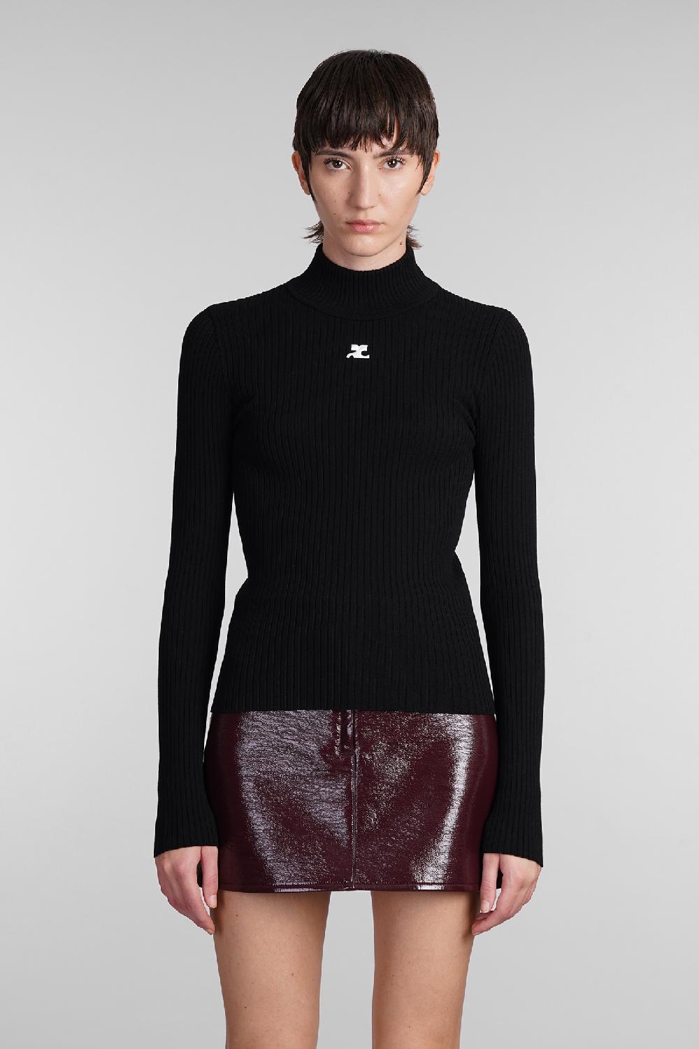 Deliberti Courreges Maglia in viscosa nera cod. 408094 - Deliberti The Luxury Shopping