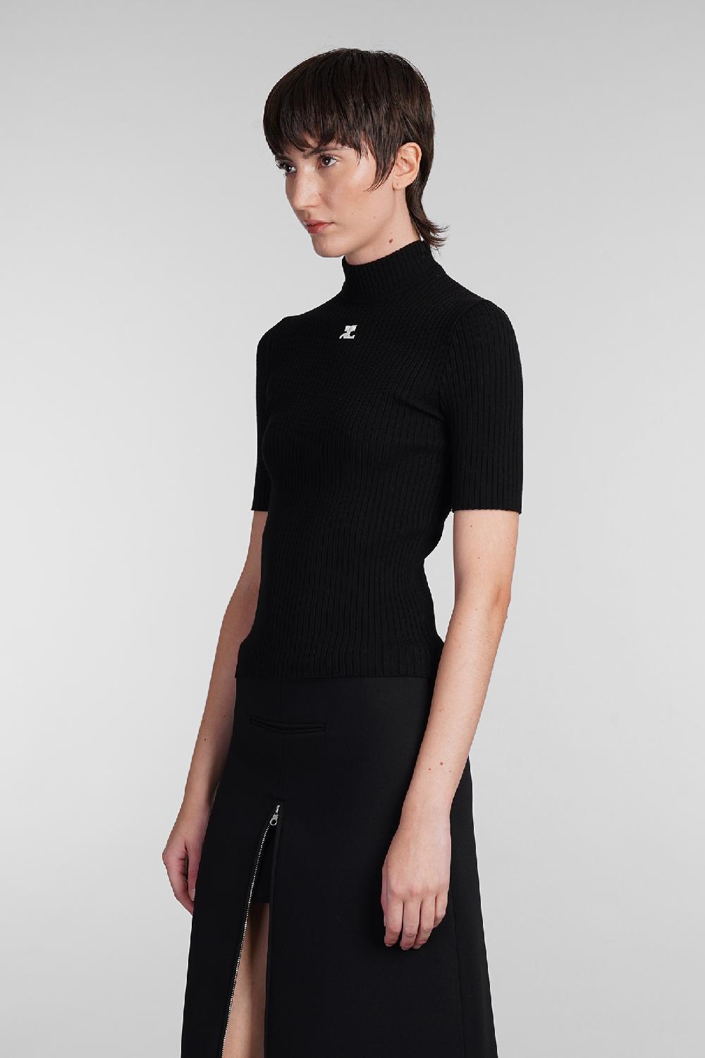 Deliberti Courreges Maglia In Viscosa Nera Cod. 408097 - Deliberti The Luxury Shopping