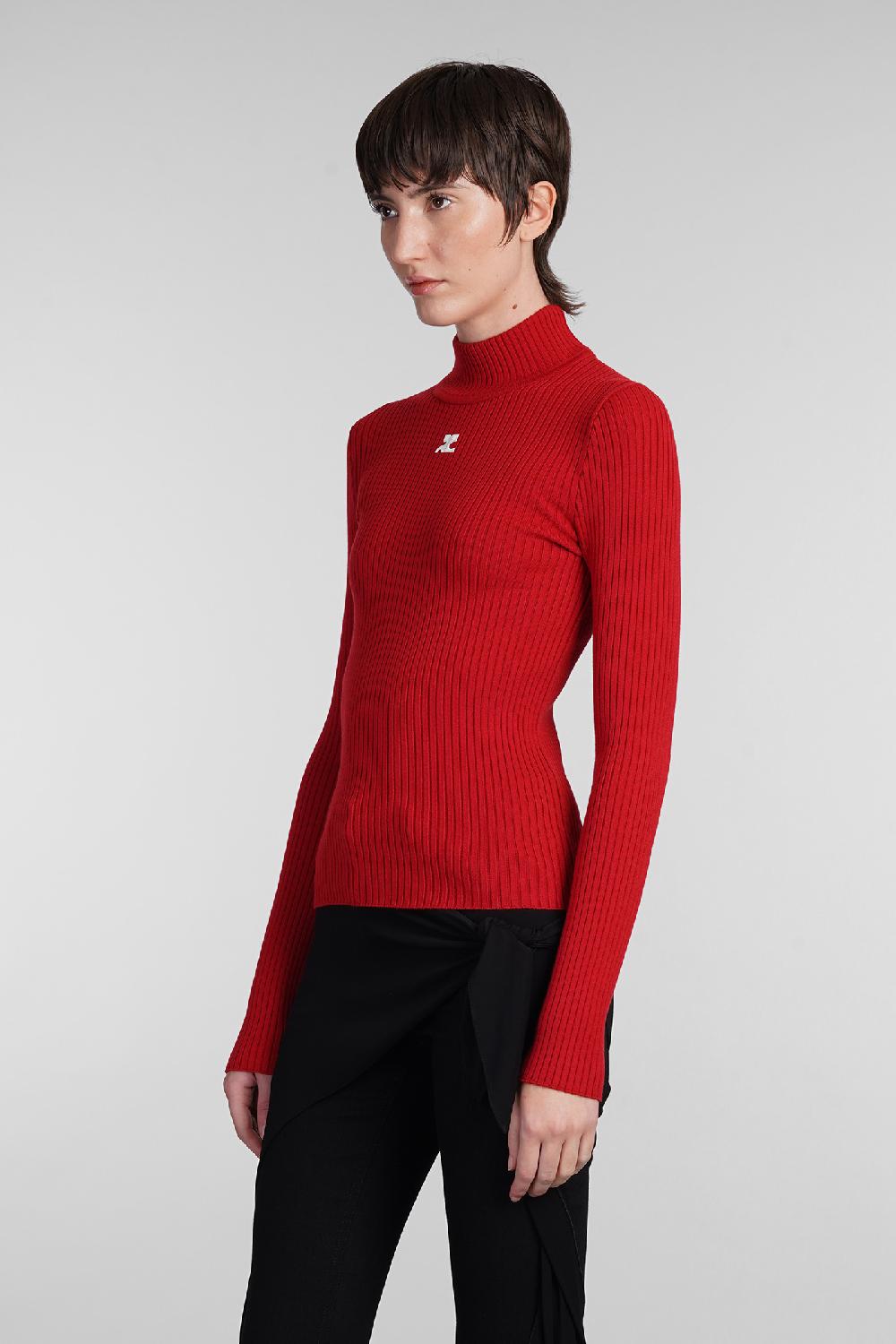 Deliberti Courreges Maglia In Viscosa Rossa Cod. 408093 - Deliberti The Luxury Shopping
