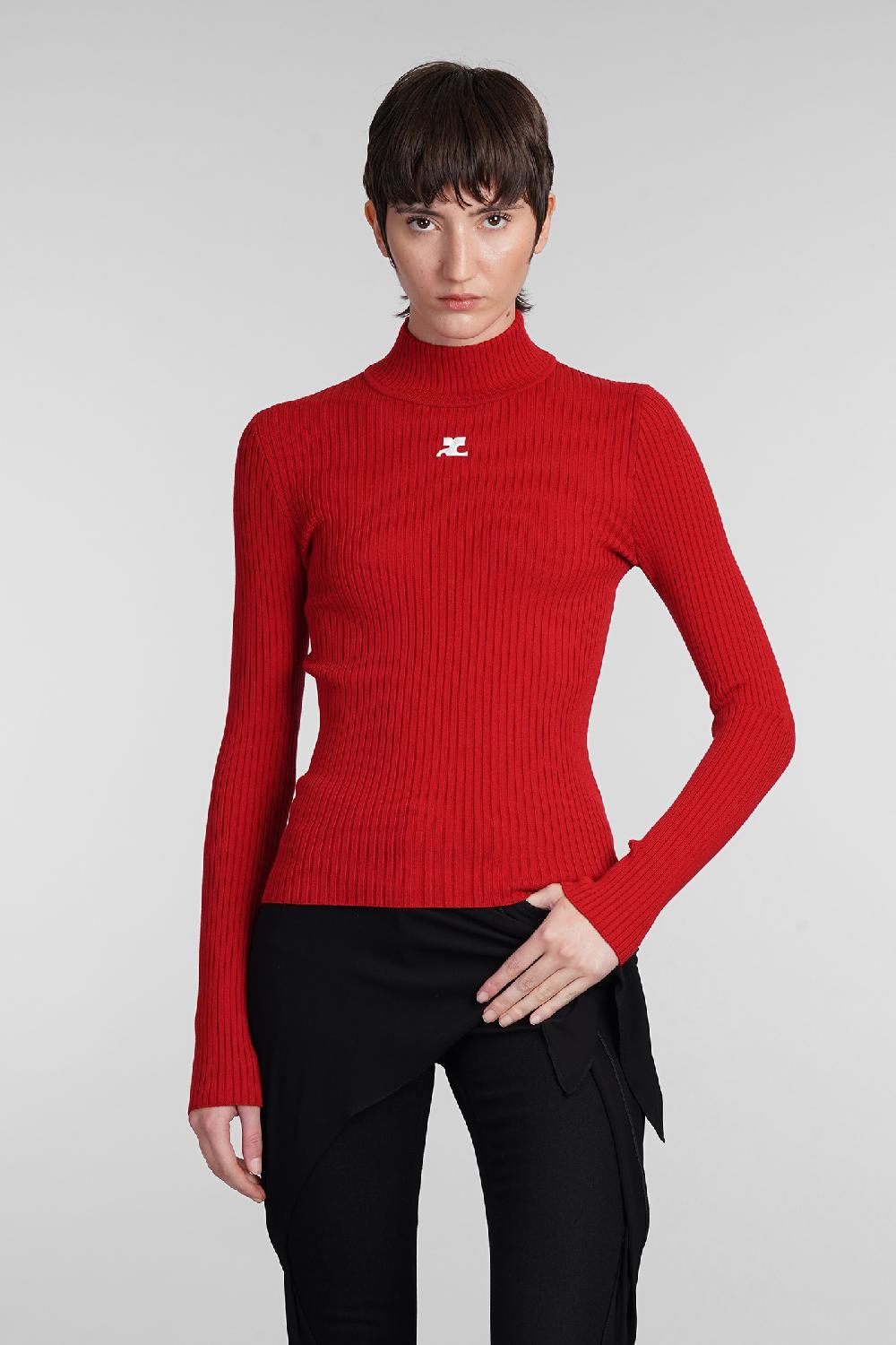 Deliberti Courreges Maglia in viscosa rossa cod. 408093 - Deliberti The Luxury Shopping