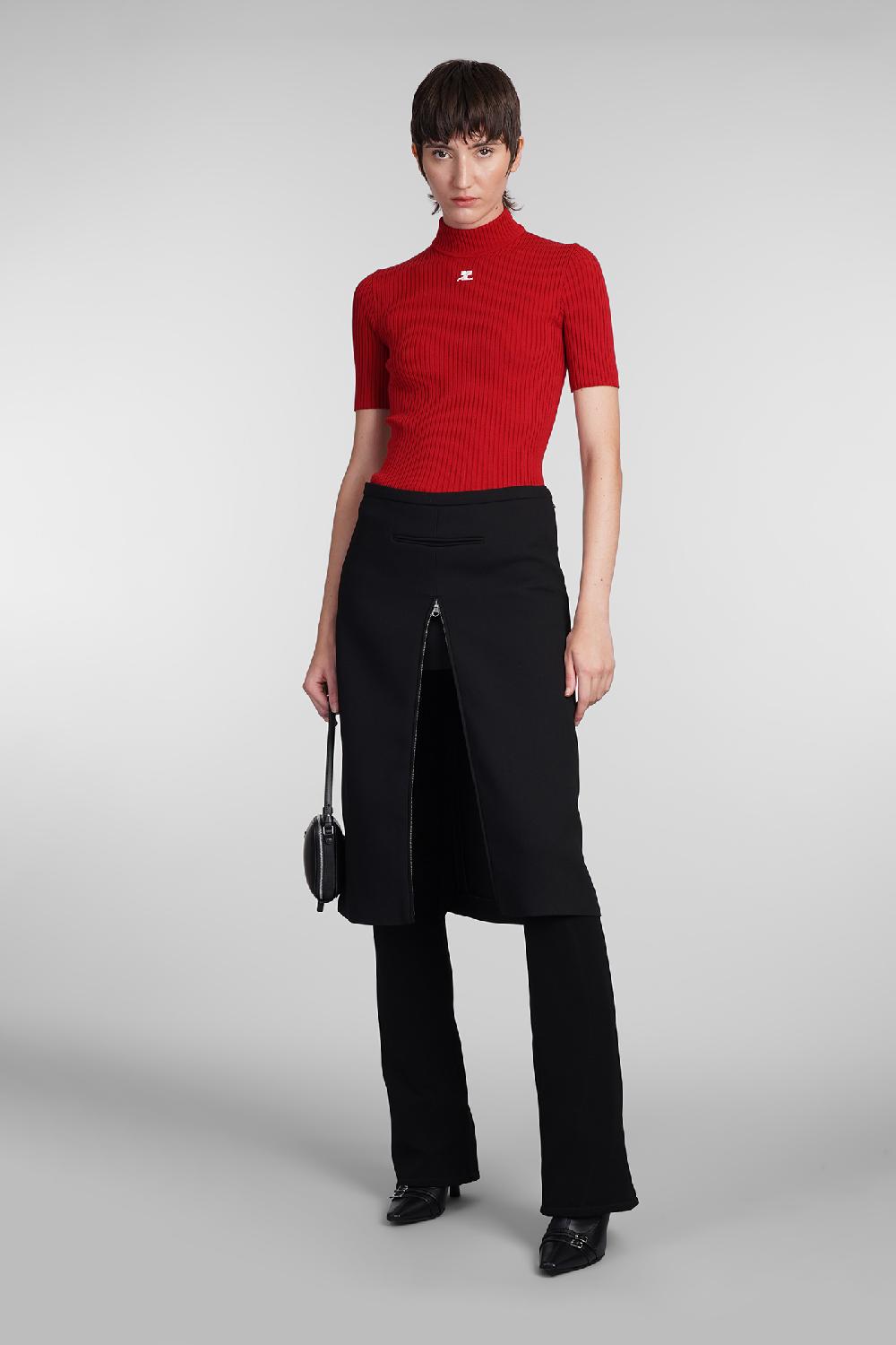 Deliberti Courreges Maglia In Viscosa Rossa Cod. 408096 - Deliberti The Luxury Shopping