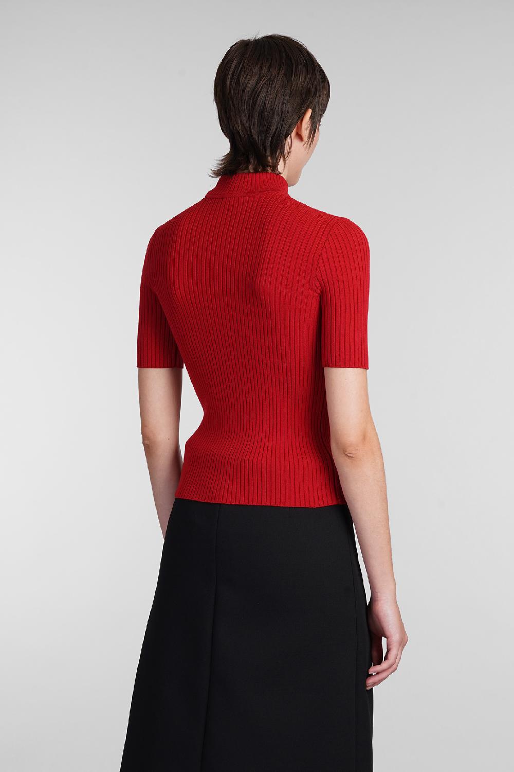 Deliberti Courreges Maglia In Viscosa Rossa Cod. 408096 - Deliberti The Luxury Shopping