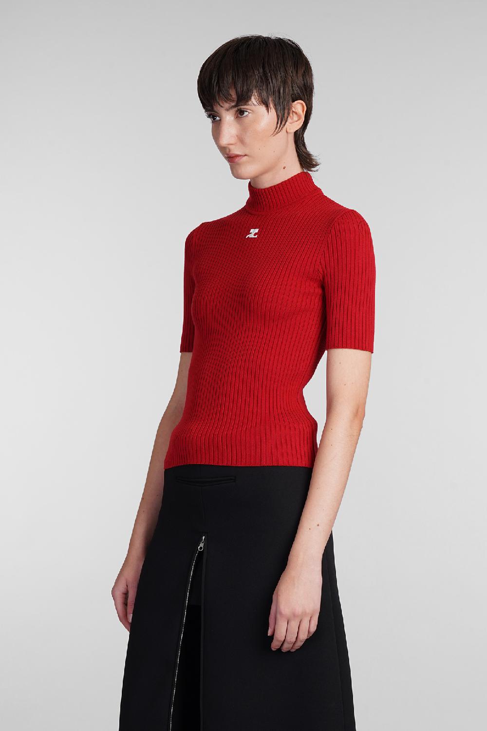 Deliberti Courreges Maglia In Viscosa Rossa Cod. 408096 - Deliberti The Luxury Shopping
