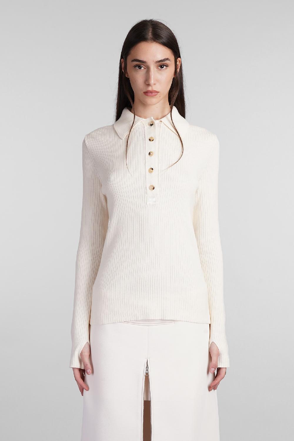 Deliberti Courreges Polo in cotone beige cod. 408569 - Deliberti The Luxury Shopping