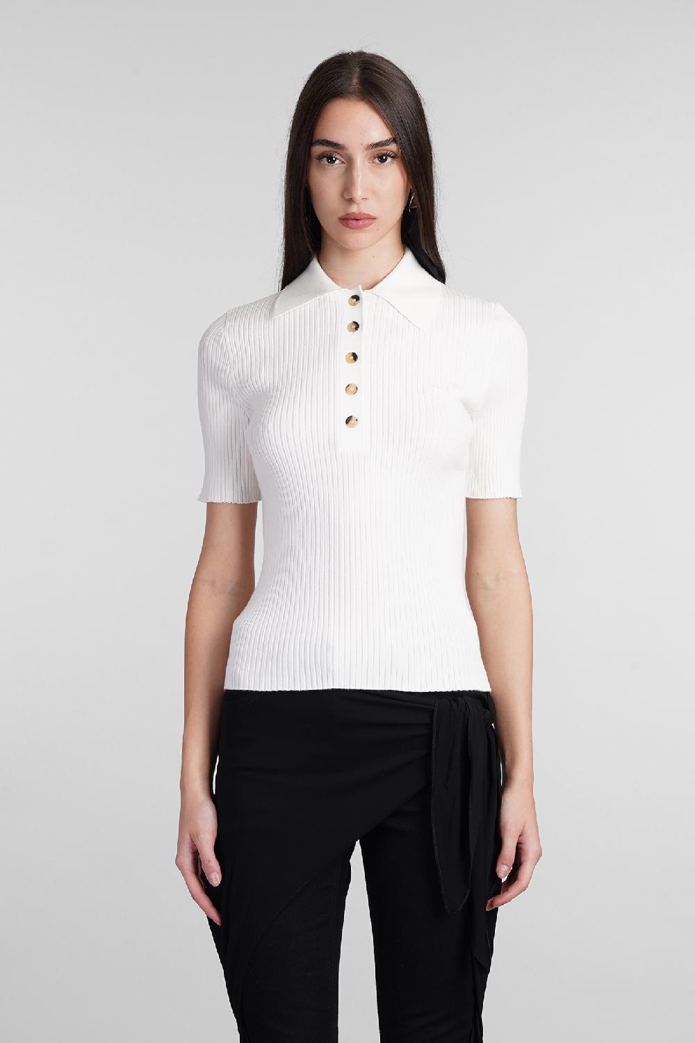 Deliberti Courreges Polo in viscosa beige cod. 408560 - Deliberti The Luxury Shopping