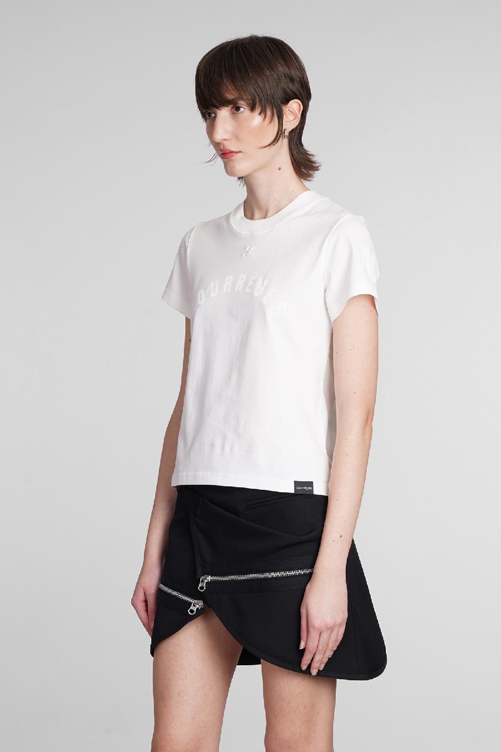 Deliberti Courreges T-shirt In Cotone Bianco Cod. 398519 - Deliberti The Luxury Shopping