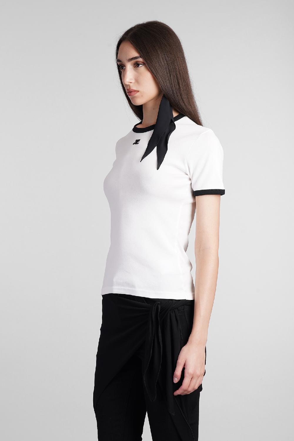 Deliberti Courreges T-shirt In Cotone Bianco Cod. 408558 - Deliberti The Luxury Shopping