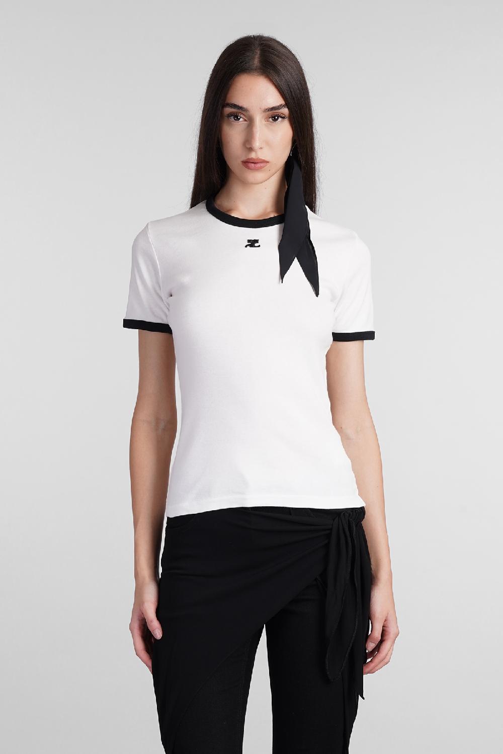 Deliberti Courreges T-shirt in cotone bianco cod. 408558 - Deliberti The Luxury Shopping