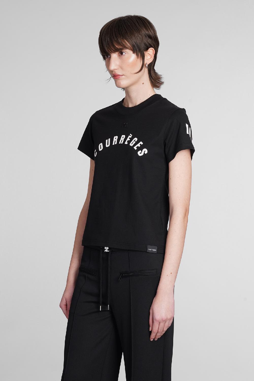 Deliberti Courreges T-shirt In Cotone Nero Cod. 398520 - Deliberti The Luxury Shopping