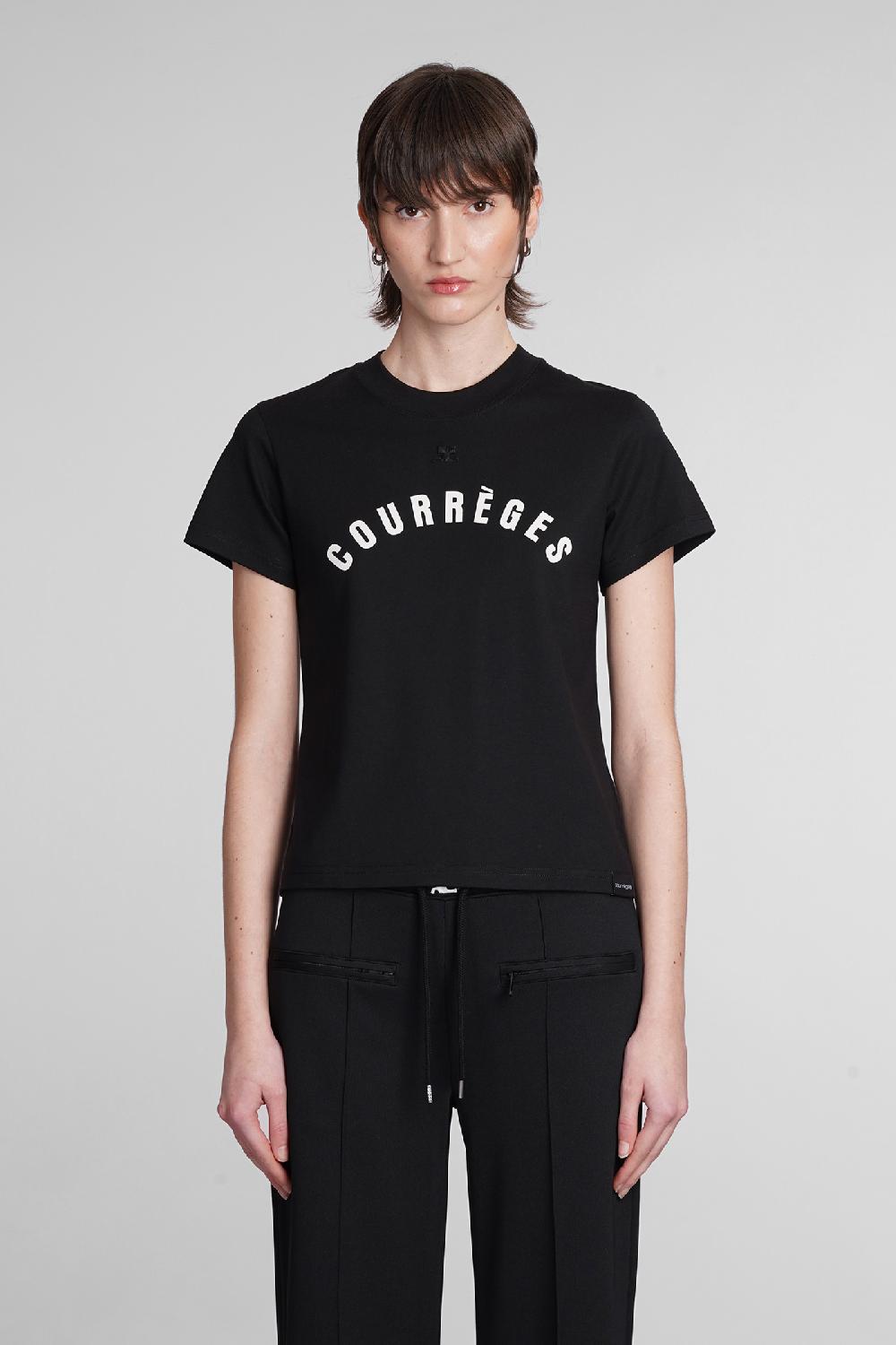 Deliberti Courreges T-shirt in cotone nero cod. 398520 - Deliberti The Luxury Shopping