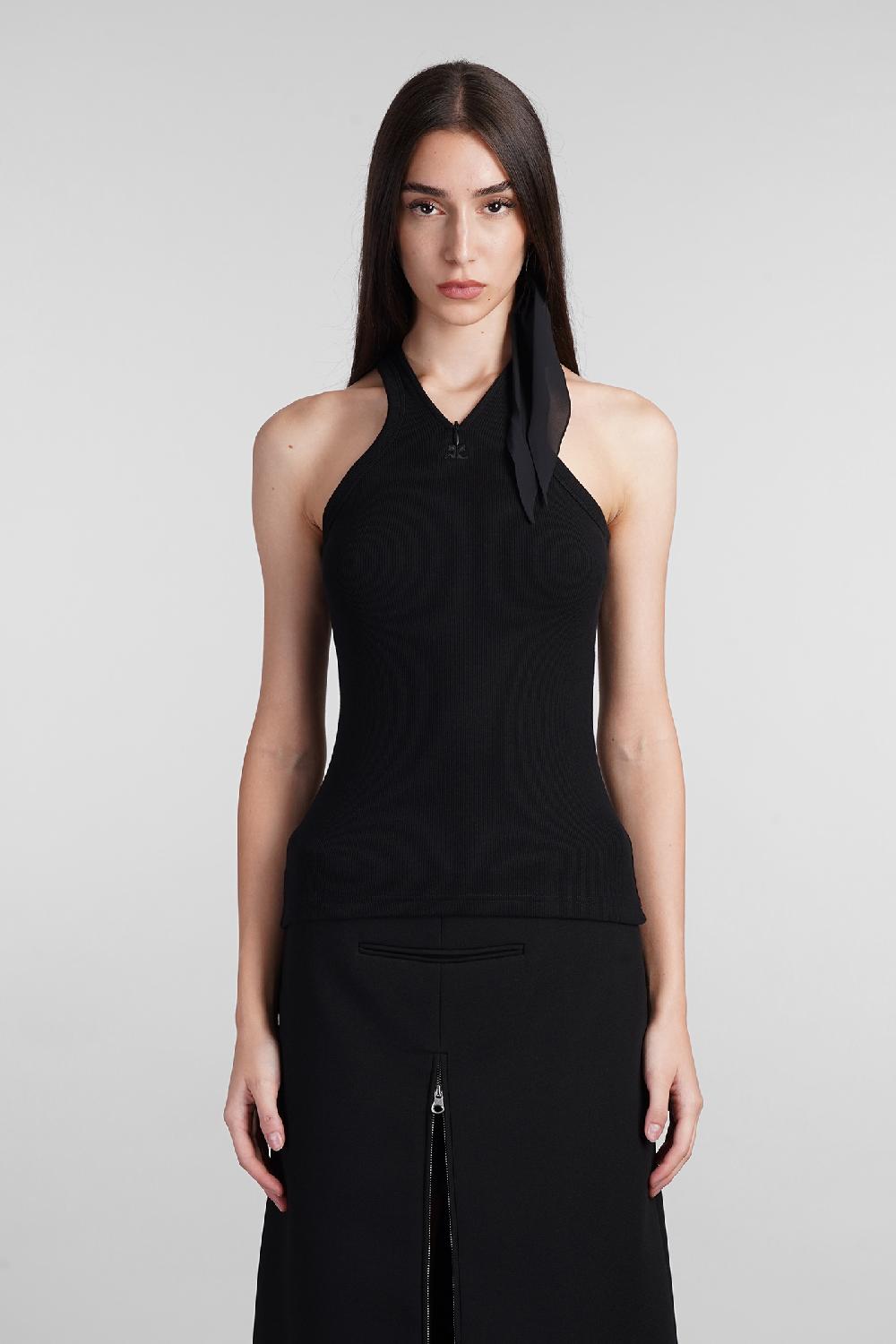 Deliberti Courreges Topwear in cotone nero cod. 408566 - Deliberti The Luxury Shopping