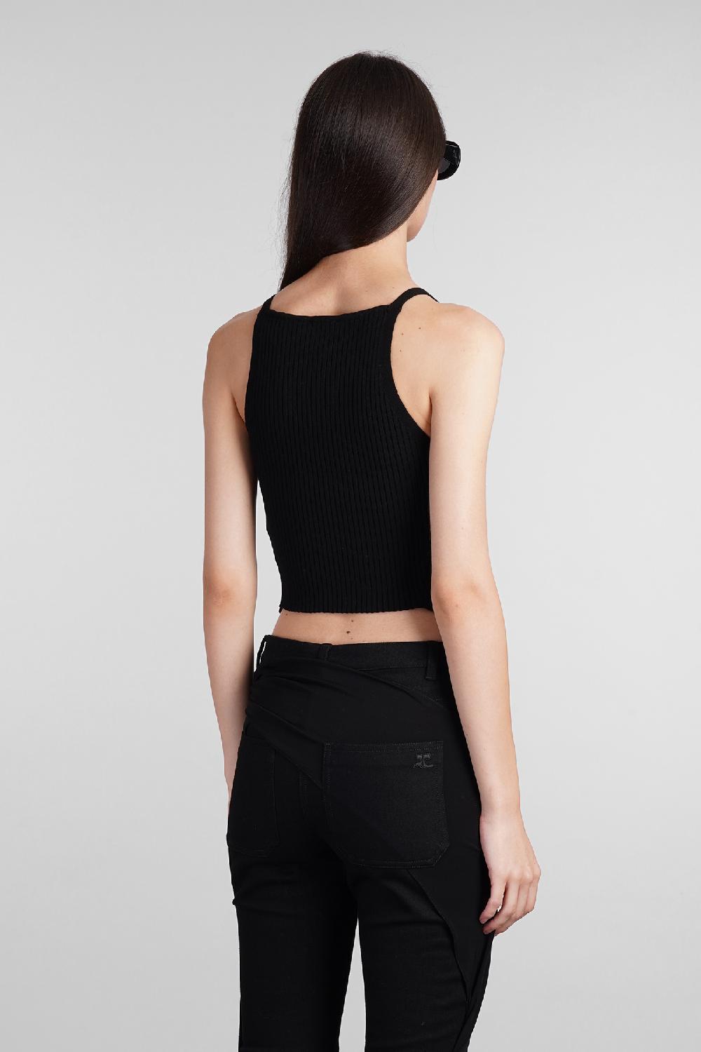 Deliberti Courreges Topwear In Viscosa Nera Cod. 408562 - Deliberti The Luxury Shopping