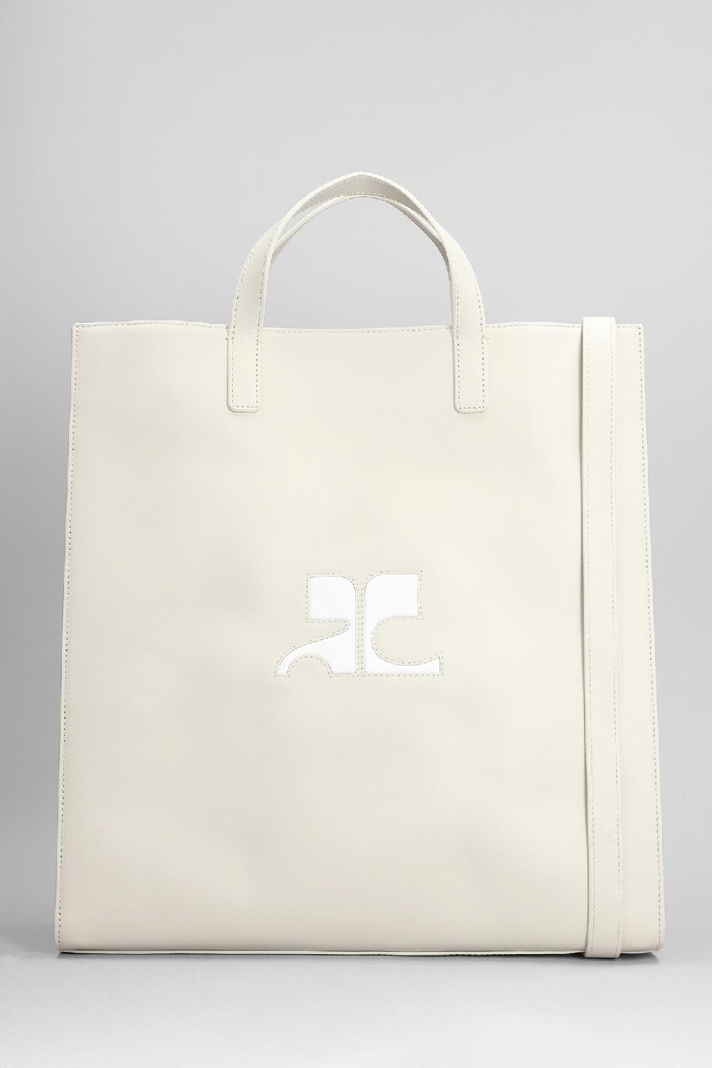 Deliberti Courreges Tote in pelle beige cod. 398509 - Deliberti The Luxury Shopping