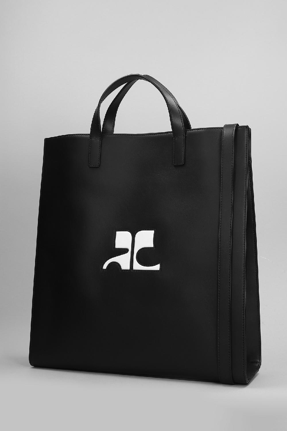 Deliberti Courreges Tote In Pelle Nera Cod. 398510 - Deliberti The Luxury Shopping