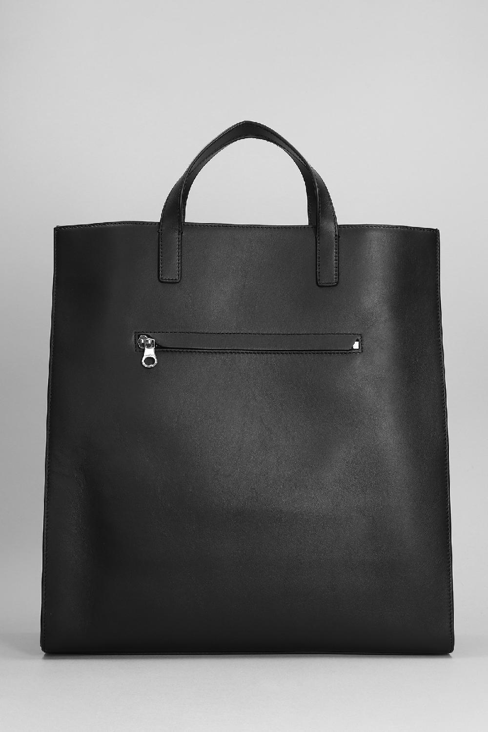 Deliberti Courreges Tote In Pelle Nera Cod. 398510 - Deliberti The Luxury Shopping