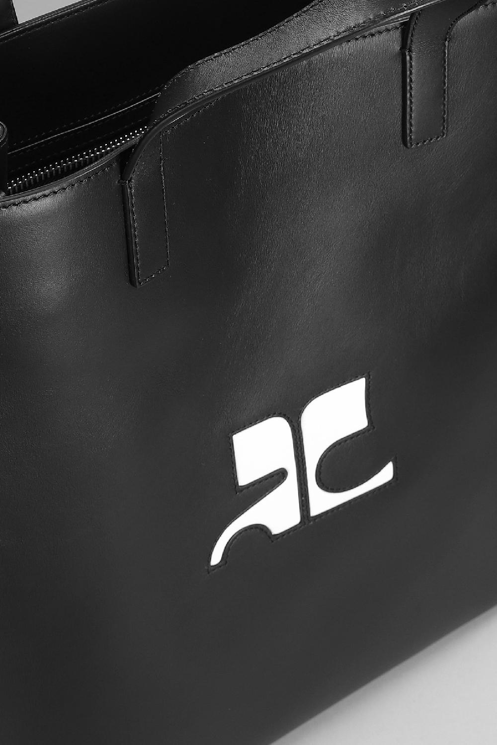 Deliberti Courreges Tote In Pelle Nera Cod. 398510 - Deliberti The Luxury Shopping