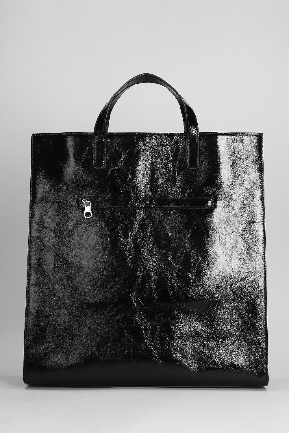 Deliberti Courreges Tote In Vernice Nera Cod. 398511 - Deliberti The Luxury Shopping