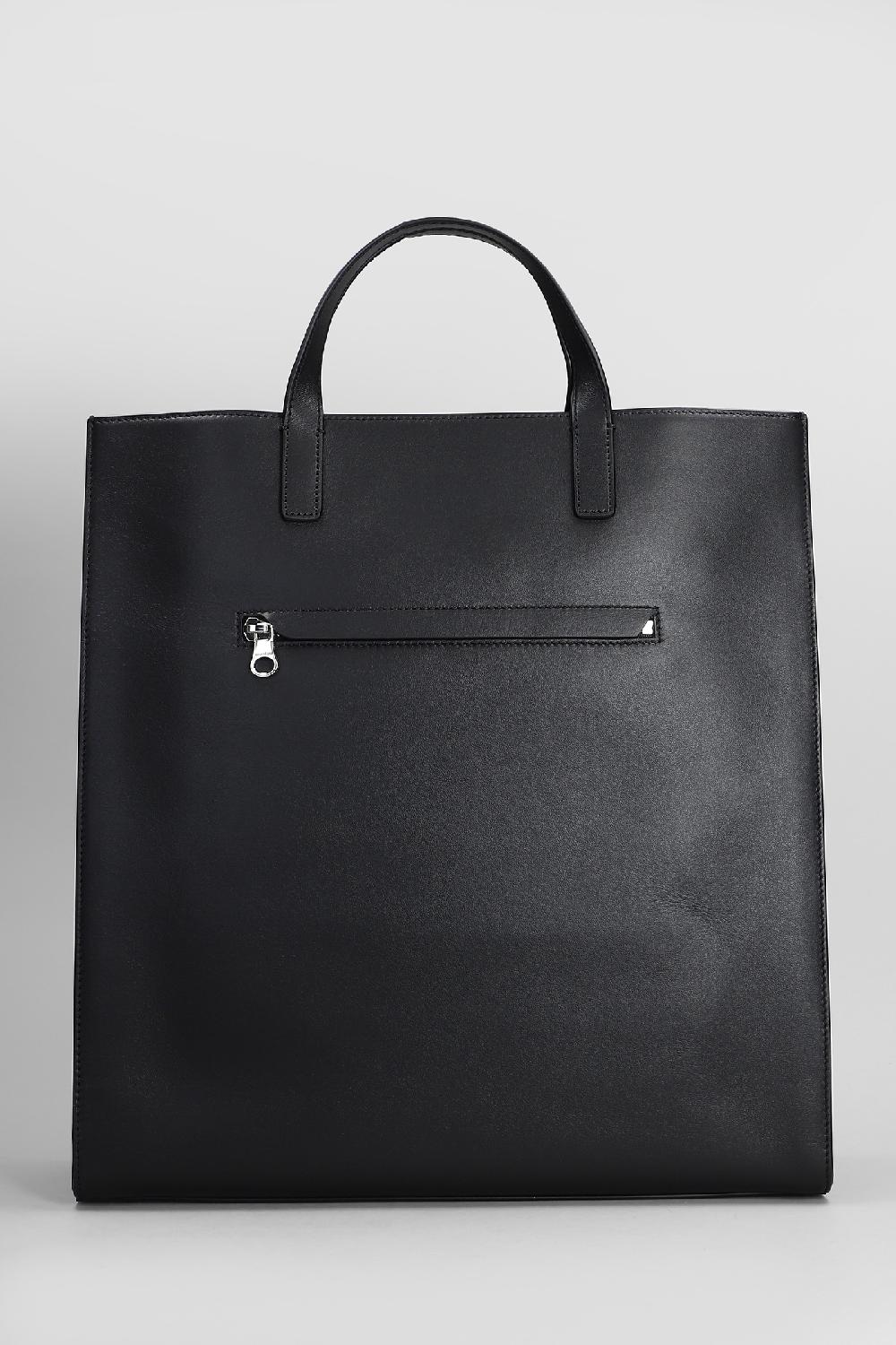 Deliberti Courreges Tote Reedition Leather In Pelle Nera Cod. 408552 - Deliberti The Luxury Shopping