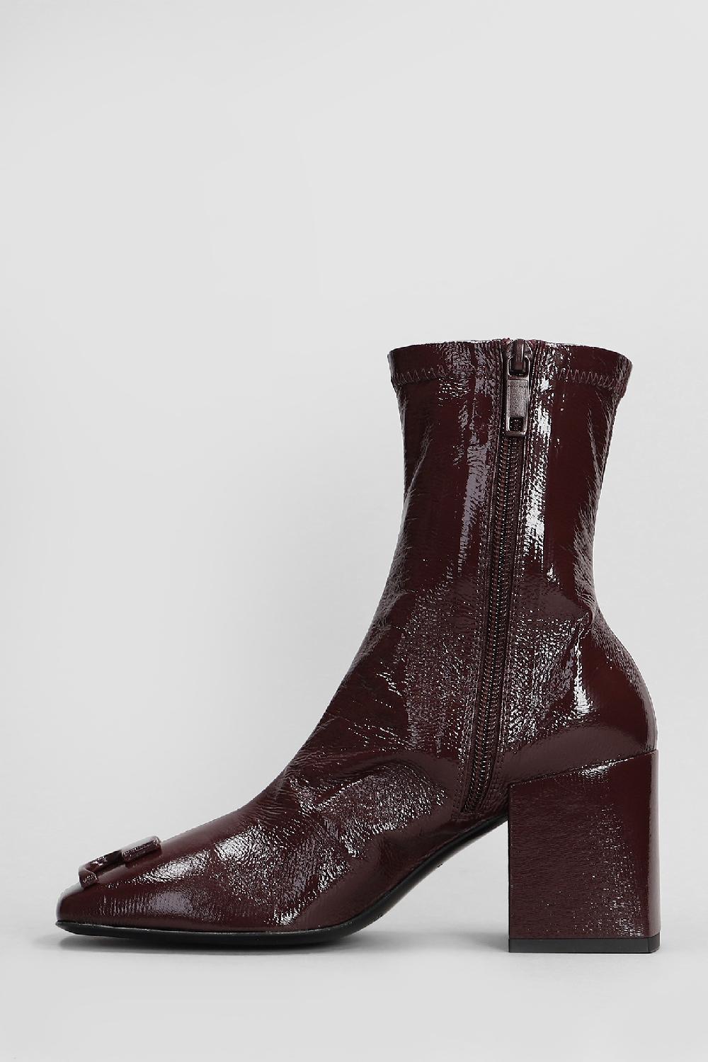 Deliberti Courreges Tronchetti In Pelle Bordeaux Cod. 408091 - Deliberti The Luxury Shopping