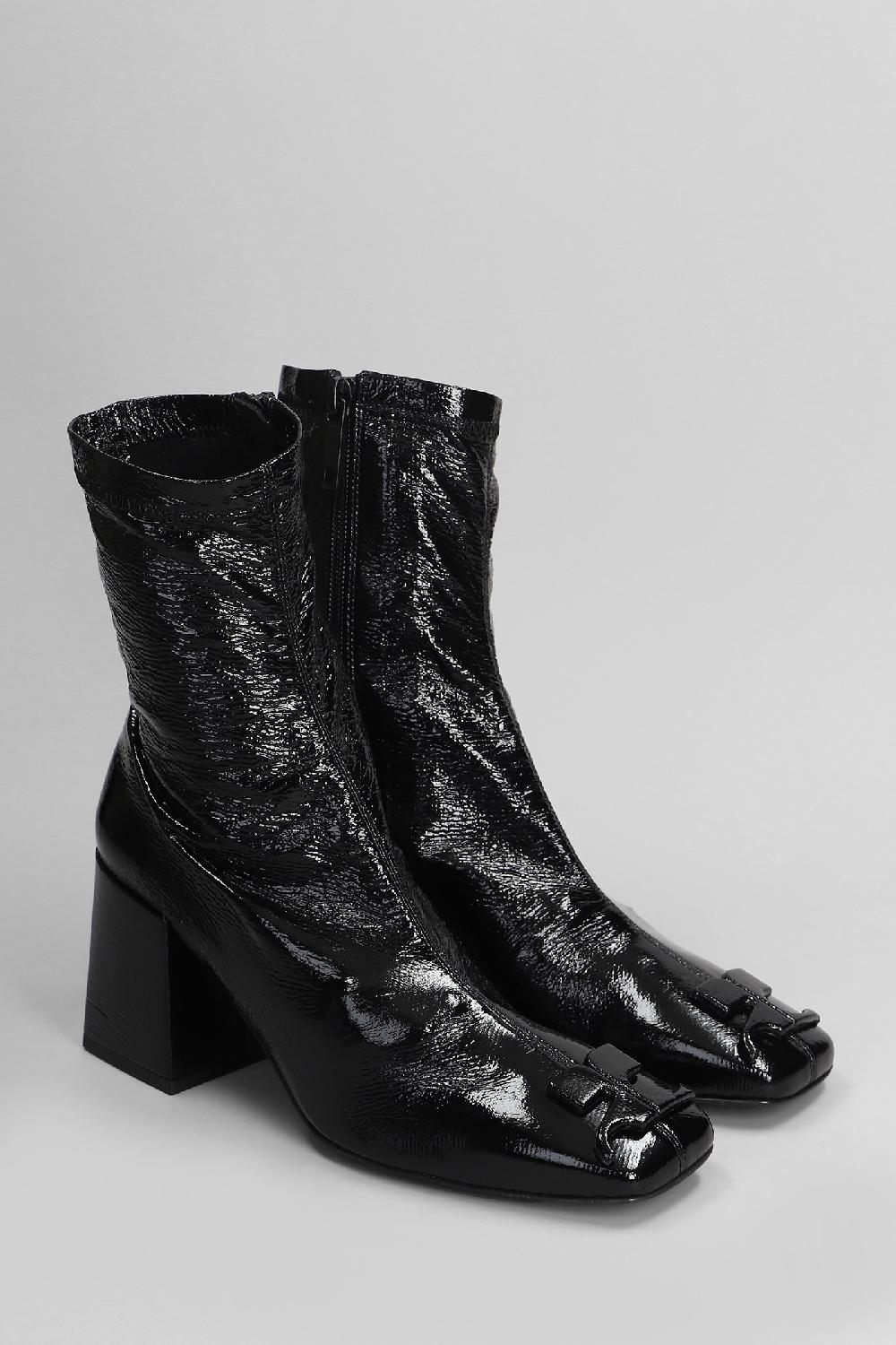 Deliberti Courreges Tronchetti In Pelle Nera Cod. 408102 - Deliberti The Luxury Shopping