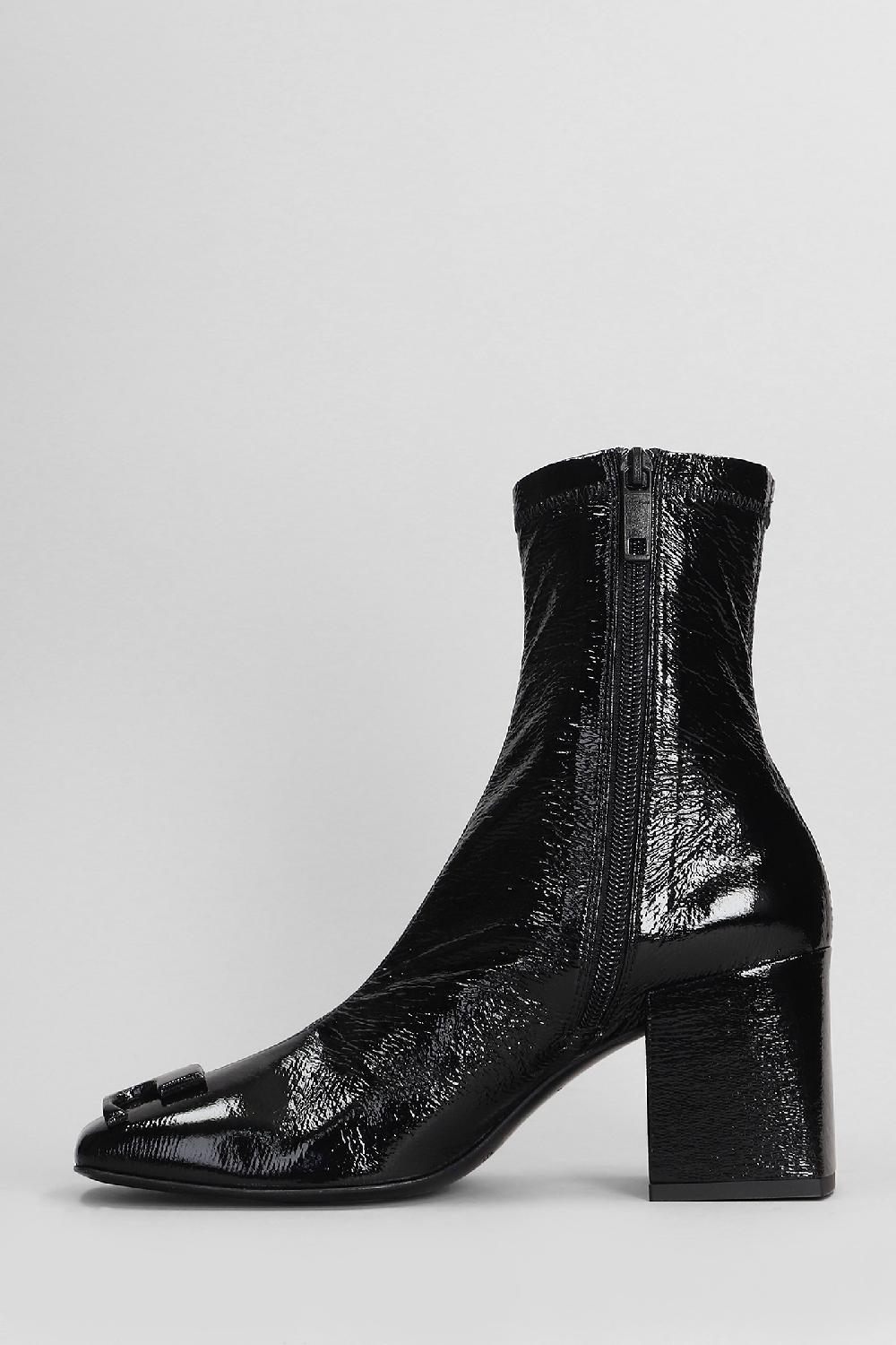 Deliberti Courreges Tronchetti In Pelle Nera Cod. 408102 - Deliberti The Luxury Shopping