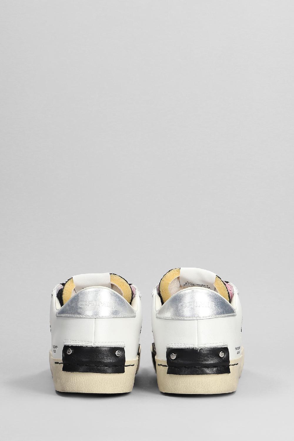 Deliberti Crime Sneakers Distressed In Pelle Bianca Cod. 402603 - Deliberti The Luxury Shopping