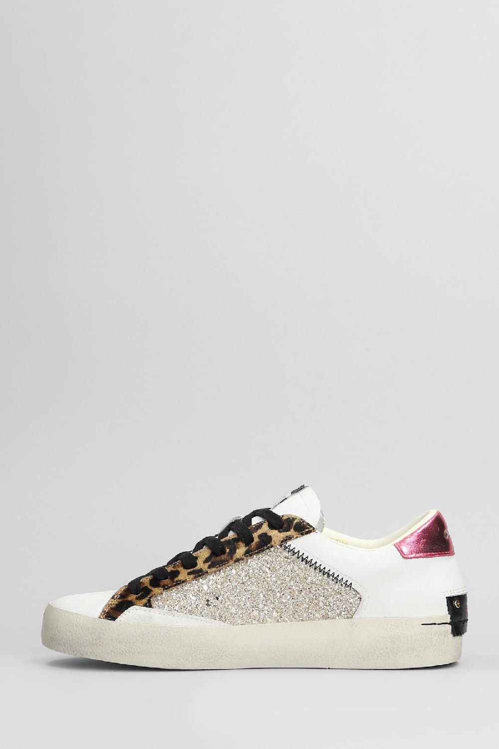 Deliberti Crime Sneakers Distressed In Pelle Bianca Cod. 407971 - Deliberti The Luxury Shopping