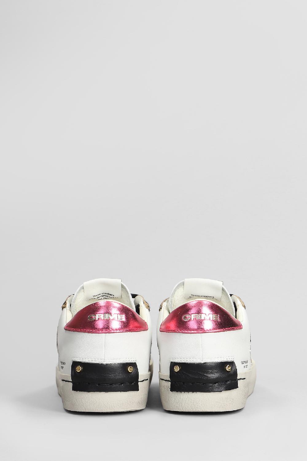 Deliberti Crime Sneakers Distressed In Pelle Bianca Cod. 407971 - Deliberti The Luxury Shopping
