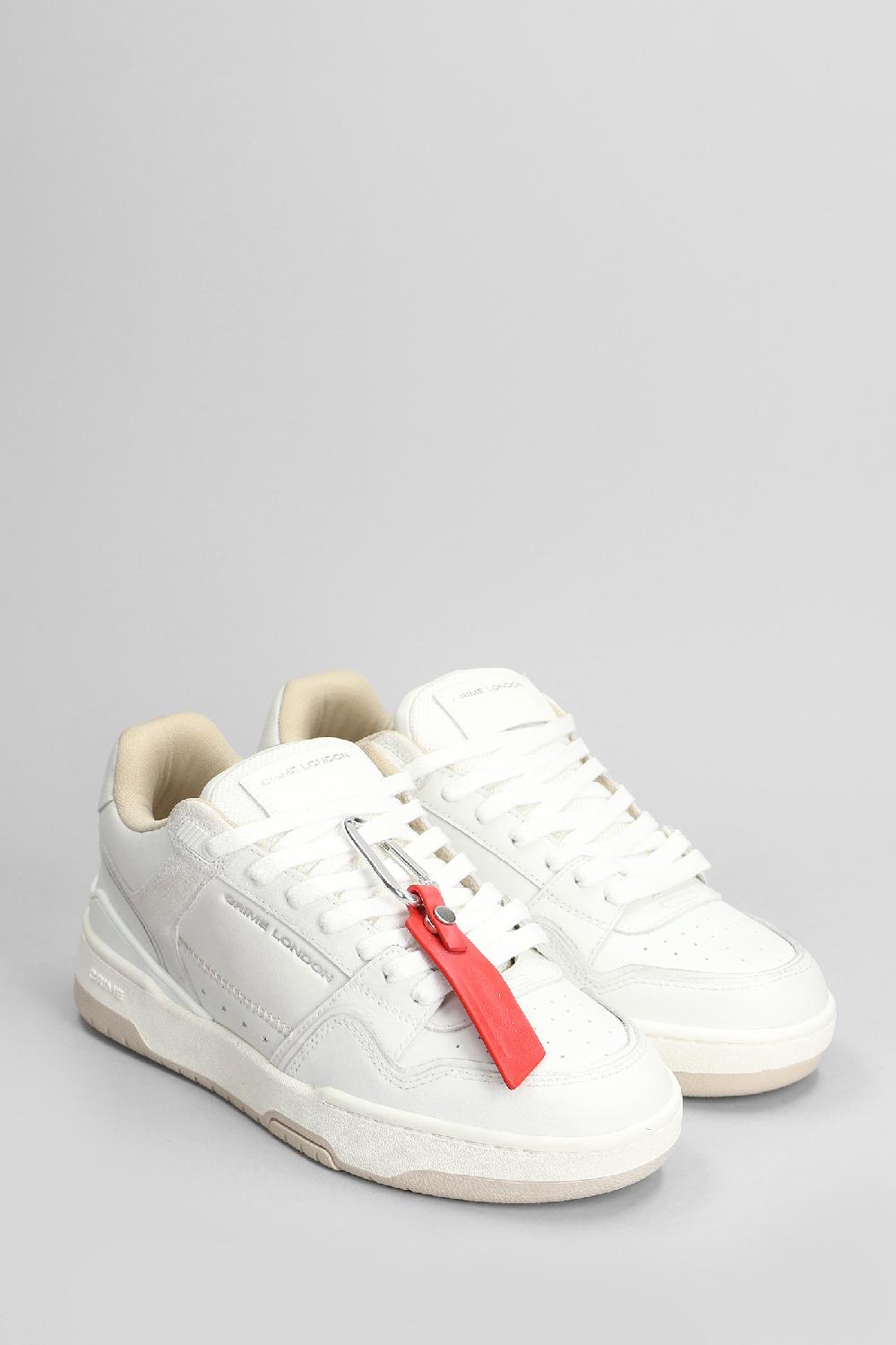 Deliberti Crime Sneakers Dribble In Pelle Bianca Cod. 405411 - Deliberti The Luxury Shopping