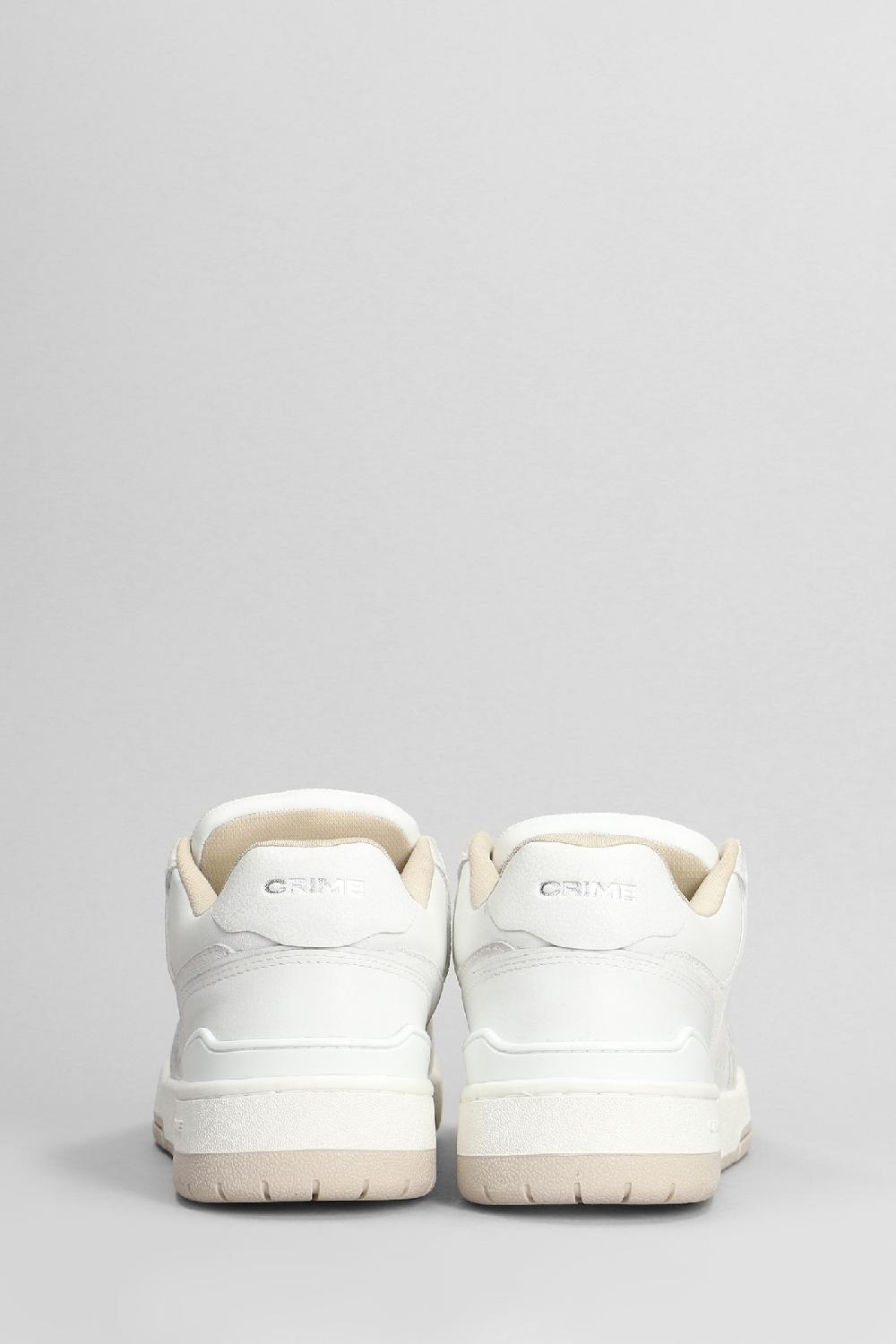 Deliberti Crime Sneakers Dribble In Pelle Bianca Cod. 405411 - Deliberti The Luxury Shopping