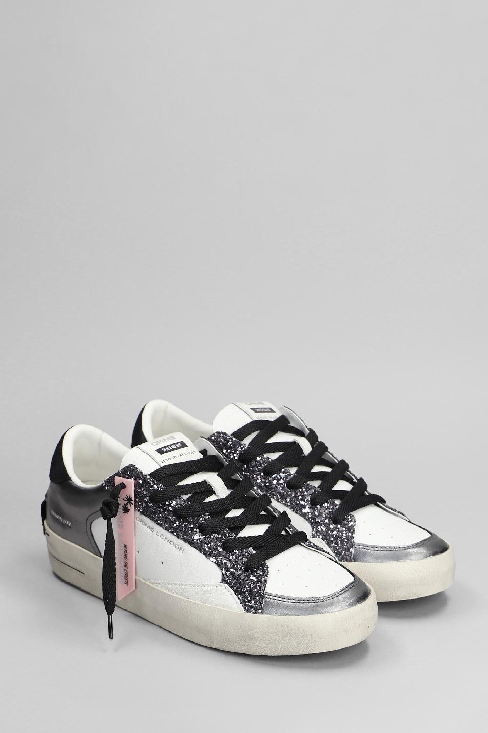 Deliberti Crime Sneakers Sk8 Deluxe In Pelle Bianca Cod. 402605 - Deliberti The Luxury Shopping
