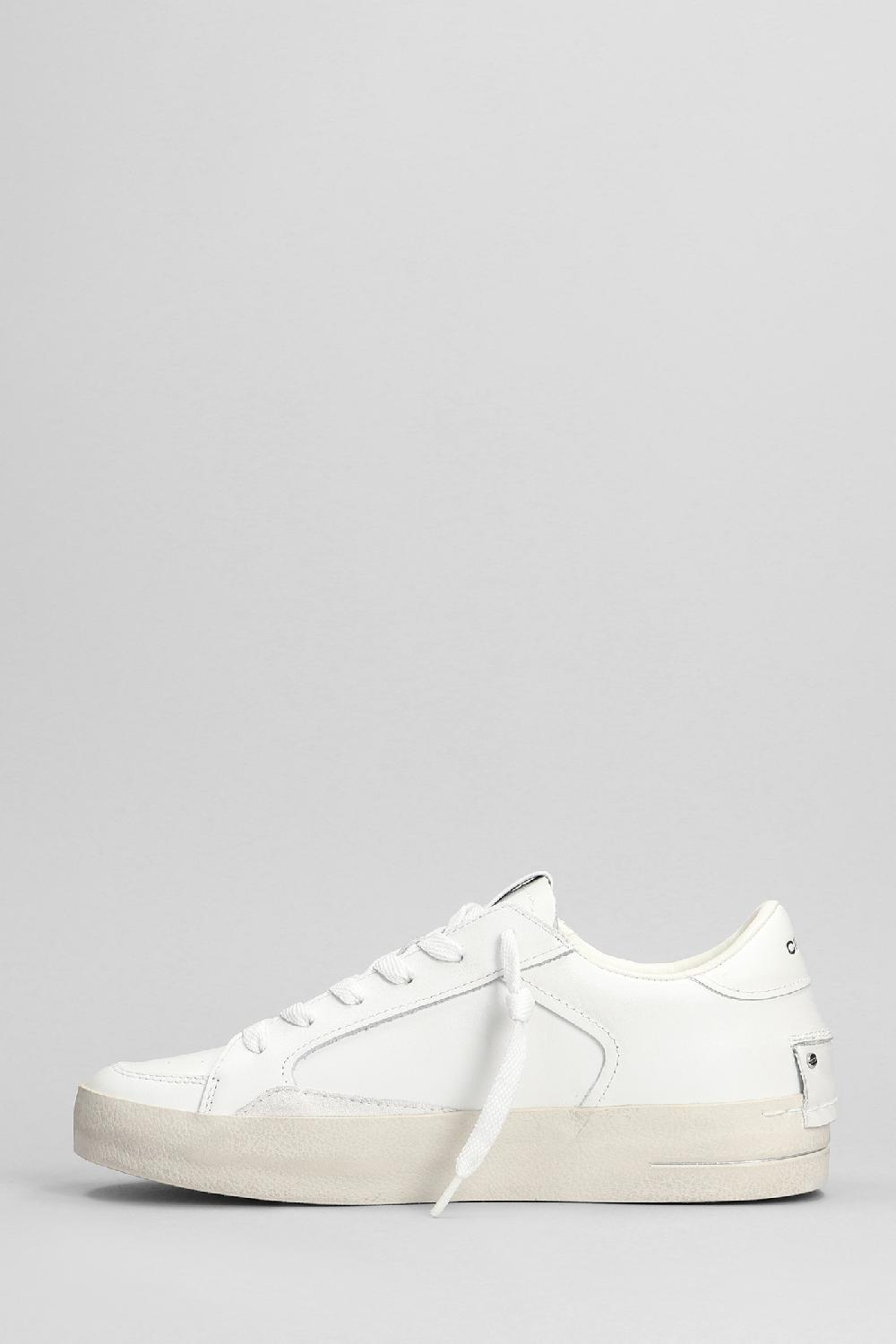 Deliberti Crime Sneakers Sk8 Deluxe In Pelle Bianca Cod. 402606 - Deliberti The Luxury Shopping