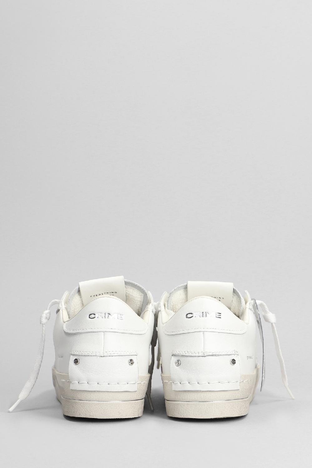 Deliberti Crime Sneakers Sk8 Deluxe In Pelle Bianca Cod. 402606 - Deliberti The Luxury Shopping