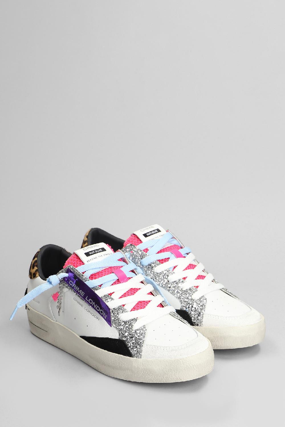 Deliberti Crime Sneakers Sk8 Deluxe In Pelle Bianca Cod. 403877 - Deliberti The Luxury Shopping