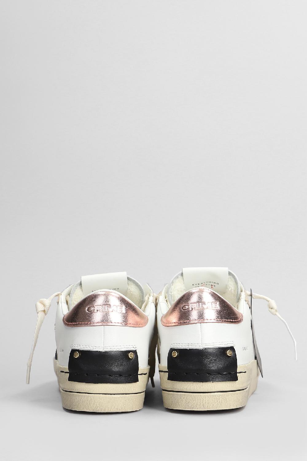 Deliberti Crime Sneakers Sk8 Deluxe In Pelle Bianca Cod. 408213 - Deliberti The Luxury Shopping