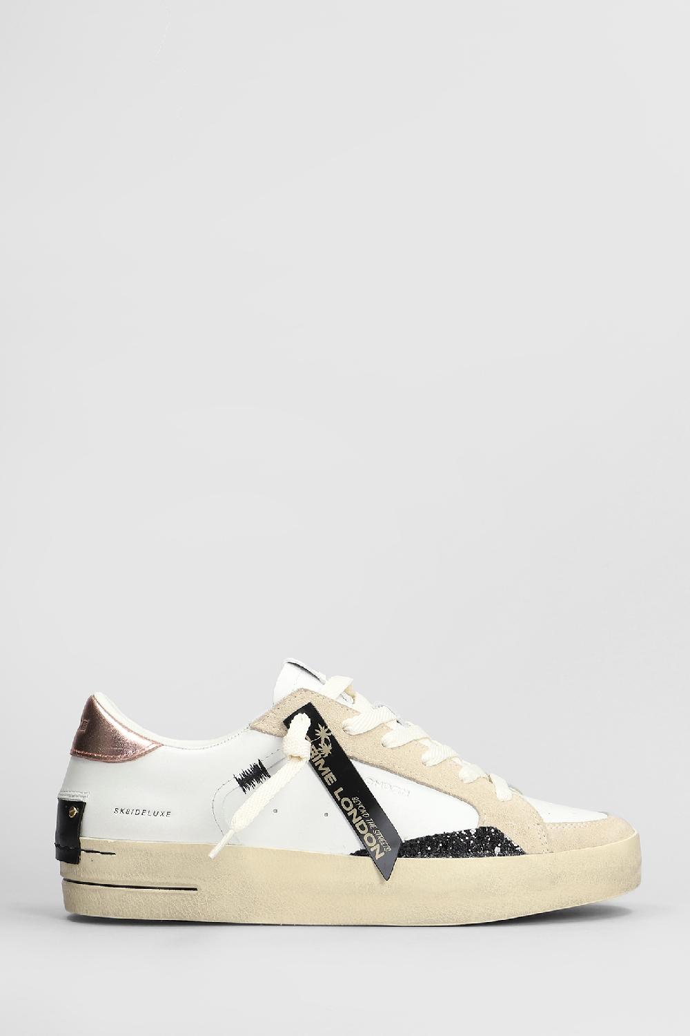 Deliberti Crime Sneakers sk8 deluxe in pelle bianca cod. 408213 - Deliberti The Luxury Shopping